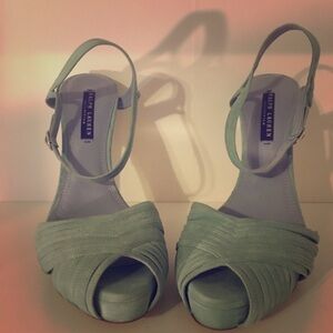 Ralph Lauren Collection Peep Toe Suede Pumps‌‌‌‌‌‌‌‌‌‌‌‌‌‌‌‌